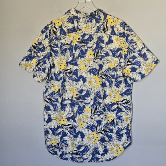 Ralph Lauren Denim & Supply Tropical Button Front Shirt Men XLT Blue Hawaiian - Picture 6 of 7